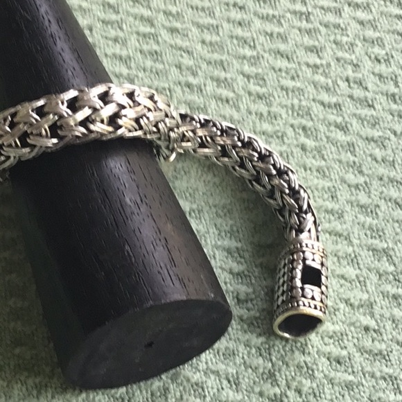 Gorgeous 925 Sterling Silver Woven Bracelet Heavy - Picture 9 of 13
